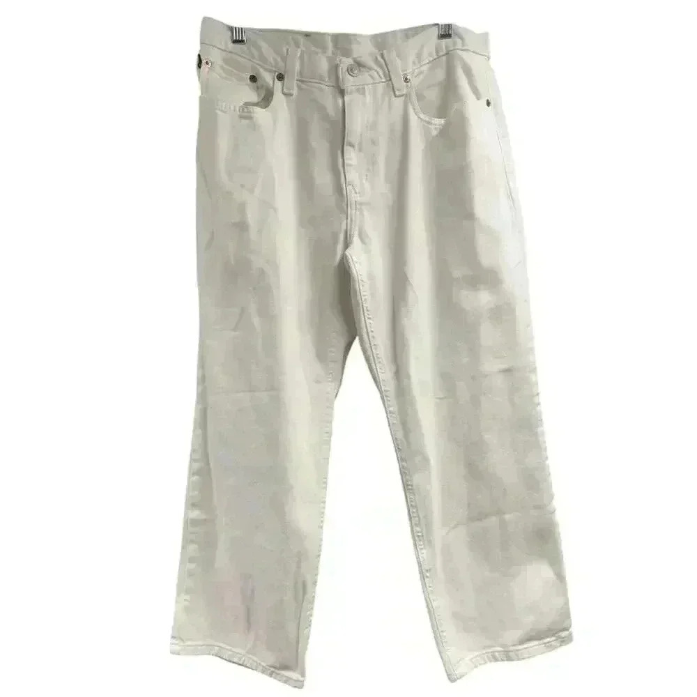 Ralph Lauren High-Rise Relaxed Cropped Jean White Size 8 - Picture 1 of 12